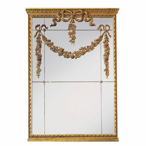 Casa Padrino Luxus Barock Massivholz Spiegel Antik Gold H. 160 cm - Made in Italy