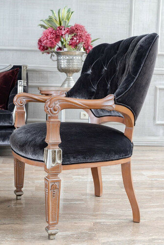 Casa Padrino Luxus Barock Wohnzimmer Sessel Lila / Beige / Silber - Prunkvolle Barock Wohnzimmer & Hotel M�bel