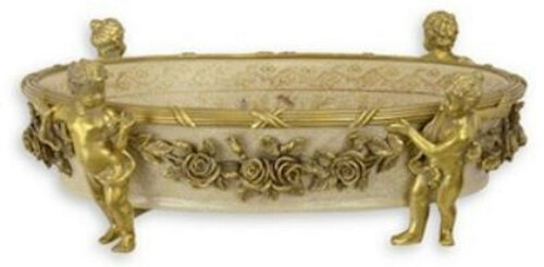Casa Padrino Luxus Barock Porzellan Schale Durchmesser 31,5 x H. 12 cm
