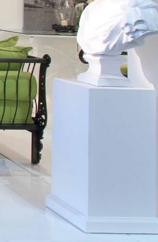 Casa Padrino Luxus Barock Massivholz S�ule Wei� H. 110 cm - Barock M�bel