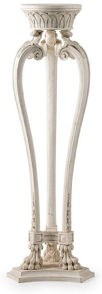 Casa Padrino Luxus Barock S�ule Antik Creme / Beige - Prunkvolle Massivholz Deko S�ule - Hotel M�bel - Schloss M�bel - Wohnzimmer M�bel - Luxus Qualit�t - Made in Italy