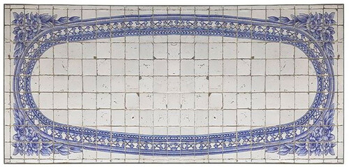 Casa Padrino Luxus Barock Mosaik Fliesen Tischplatte Antik Wei� / Blau - Verschiedene Gr��en - Handgefertigte & Handbemalte Naturstein Esstisch Tischplatte - Barock M�bel