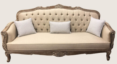 Casa Padrino Luxus Barock Sofa Beige / Braun - Prunkvolles Wohnzimmer Sofa - Barockstil Wohnzimmer M�bel - Luxus M�bel im Barockstil - Barock Einrichtung - Edel & Prunkvoll