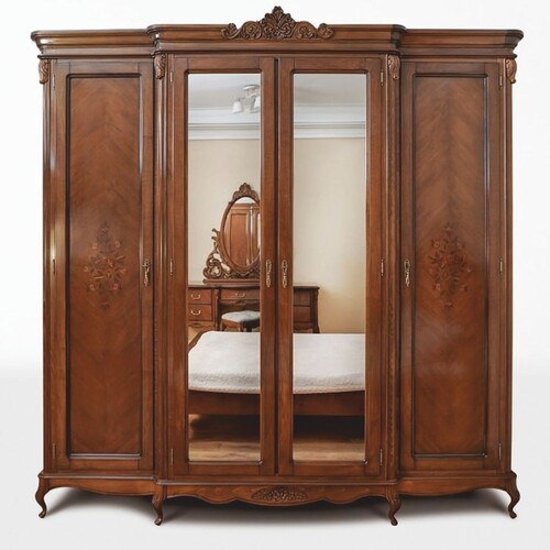 Casa Padrino Luxus Barock Schlafzimmer Schrank Braun 235,2 cm - Barock Schlafzimmer M�bel