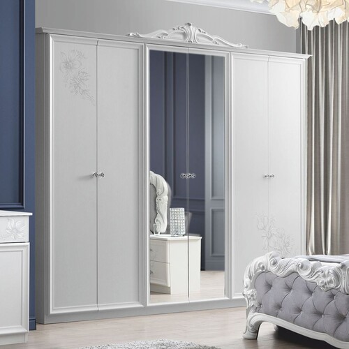 Casa Padrino Luxus Barock Schlafzimmer Schrank Wei� 261 cm - Barock Schlafzimmer M�bel