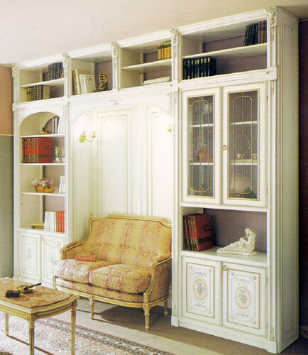 Casa Padrino Luxus Barock Schrank Wei� / Mehrfarbig / Gold - Barock Massivholz Wohnzimmerschrank - Barock Wohnzimmer M�bel - Luxus Qualit�t - Made in Italy