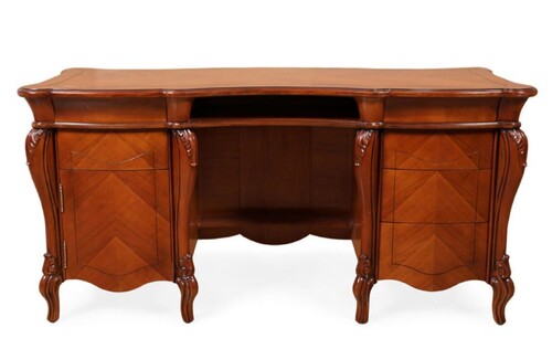 Casa Padrino Luxus Barock Schreibtisch Braun 166 cm - Barockstil B�ro M�bel
