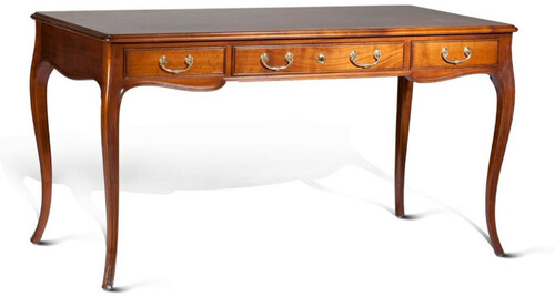 Casa Padrino Luxus Barock Schreibtisch Braun - Handgefertigter Massivholz B�rotisch mit 3 Schubladen - Hochwertige Barock B�rom�bel - Luxus Qualit�t - Made in Italy