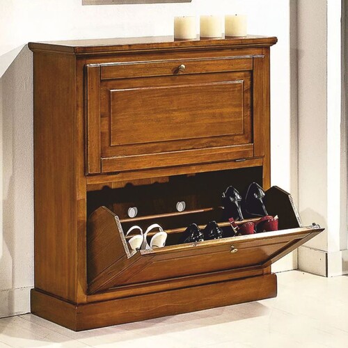 Casa Padrino Luxus Barock Schuhschrank Braun H. 93 cm - Made in Italy