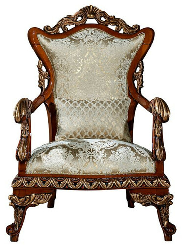 Casa Padrino Luxus Barock Sessel Gold / Braun / Bronze 82 x 72 x H. 123 cm - Wohnzimmer Sessel mit elegantem Muster und dekorativem Kissen - Edle Barock M�bel