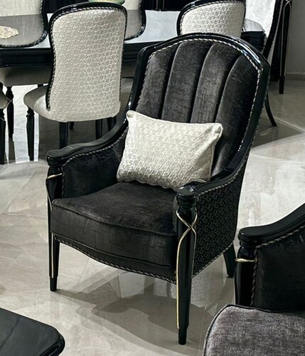 Casa Padrino Luxus Barock Sessel Schwarz / Gold - Prunkvolle Barockstil M�bel