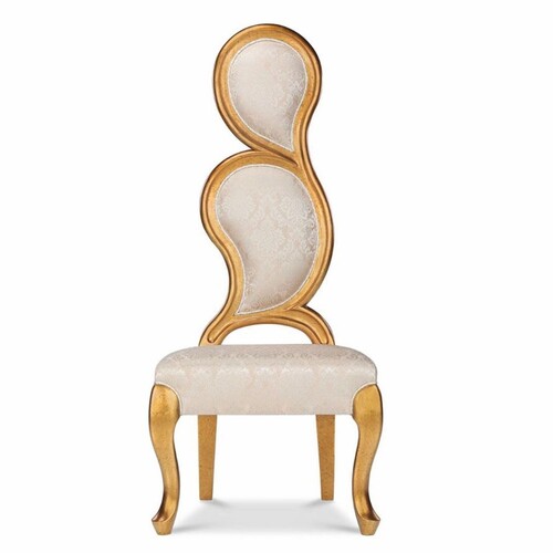 Casa Padrino Luxus Barock Sessel Linke Seite Silber / Gold H. 142 cm - Barock M�bel