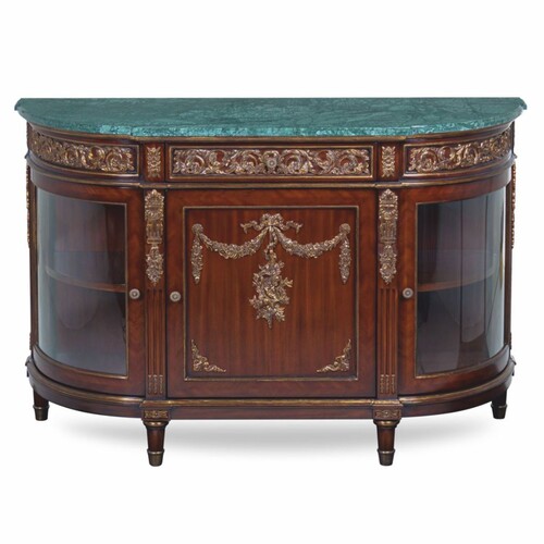 Casa Padrino Luxus Barock Sideboard Braun / Antik Gold / Gr�n 130 cm - Made in Italy