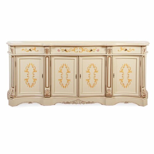 Casa Padrino Luxus Barock Sideboard Creme / Braun 233 cm - Barock M�bel