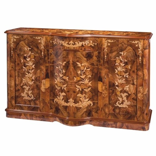Casa Padrino Luxus Barock Sideboard Braun Intarsien 153 cm - Barock M�bel - Made in Italy