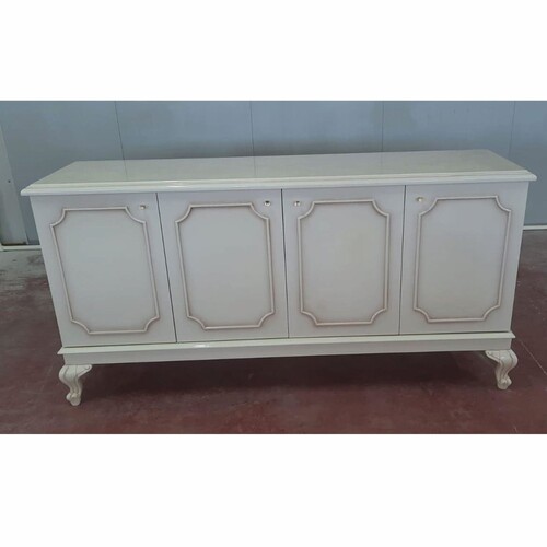 Casa Padrino Luxus Barock Sideboard mit 4 T�ren Creme / Grau 210 cm - Barock M�bel