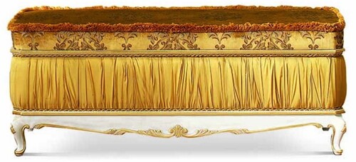 Casa Padrino Luxus Barock Sitzbank 125,5 cm - Barock M�bel - Made in Italy