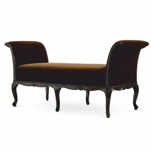 Casa Padrino Luxus Barock Samt Sitzbank Dunkelbraun 172 cm - Luxus Barock Wohnzimmer & Hotel M�bel