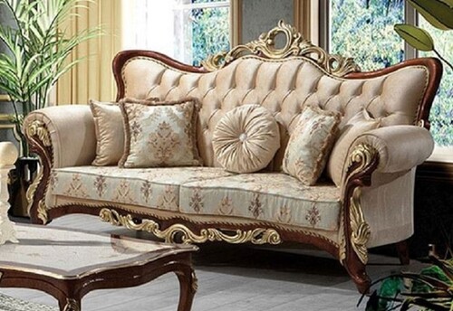 Casa Padrino Luxus Barock Sofa Beige / Braun / Gold 230 cm - Barock Wohnzimmer M�bel