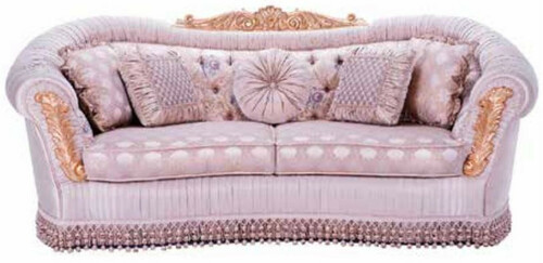Casa Padrino Luxus Barock Sofa Rosa - Prunkvolles Wohnzimmer Sofa - Barockstil Wohnzimmer M�bel - Luxus M�bel im Barockstil - Barock Einrichtung - Edel & Prunkvoll