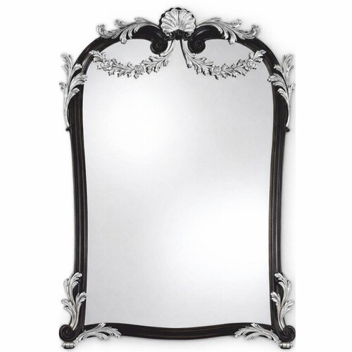 Casa Padrino Luxus Barock Spiegel Antik Schwarz / Silber - Made in Italy