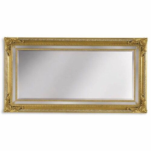 Casa Padrino Luxus Barock Spiegel Gold / Silber 196 cm - Barock M�bel - Made in Italy