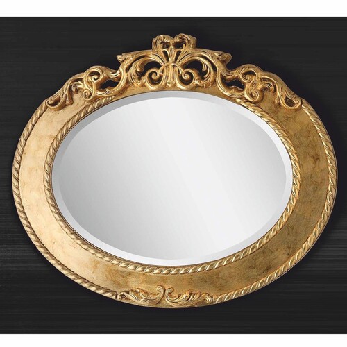 Casa Padrino Luxus Barock Spiegel Gold 92 cm - Barockstil M�bel - Made in Italy