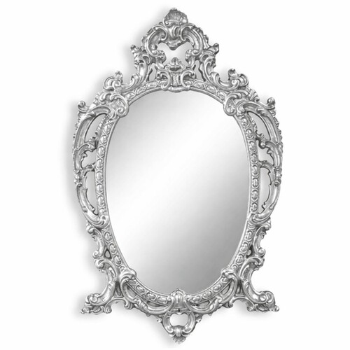 Casa Padrino Luxus Barock Spiegel Silber H. 104 cm - Barock M�bel - Made in Italy