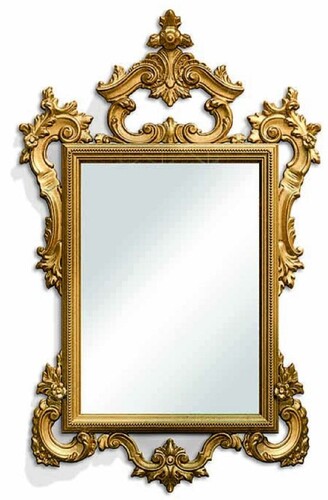 Casa Padrino Luxus Barock Spiegel Gold H. 130 cm - Made in Italy