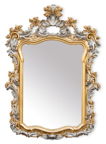 Casa Padrino Luxus Barock Spiegel Gold / Silber - Handgefertigter italienischer Barockstil Wandspiegel - Luxus M�bel im Barockstil - Barock M�bel - Luxus Qualit�t - Made in Italy