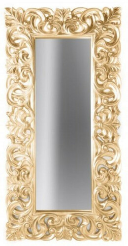 Casa Padrino Barock Spiegel Antik Gold 90 x 5 x H. 180 cm - Rechteckiger Wandspiegel im Barockstil - Garderobenspiegel - Wohnzimmer Spiegel - Barock M�bel