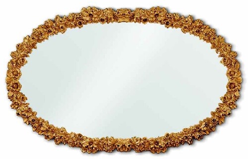 Casa Padrino Luxus Barock Spiegel Gold 142,5 cm - Barockstil Wandspiegel - Made in Italy