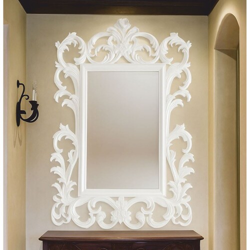 Casa Padrino Luxus Barock Spiegel Wei� H. 134 cm - Barockstil M�bel