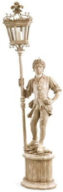 Casa Padrino Luxus Barock Stehleuchte Laterne Antik Beige 52 x 37 x H. 207 cm - Prunkvolle Barockstil Stehlampe - Luxus Qualit�t - Made in Italy