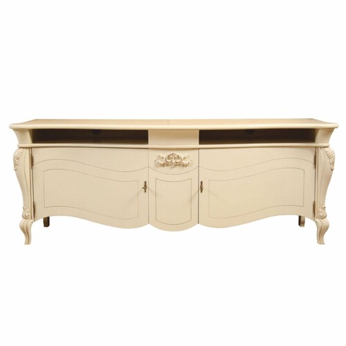 Casa Padrino Luxus Barock TV Schrank Creme 187 cm - Barock Wohnzimmer M�bel