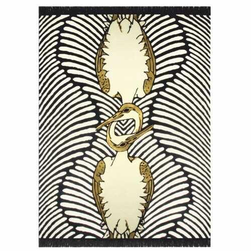 Casa Padrino Luxus Teppich St�rche Creme / Beige / Wei� / Schwarz - Verschiedene Gr��en