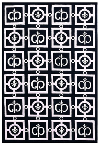 Casa Padrino Luxus Barock Teppich Schwarz / Wei� / Lila 200 x 300 cm - Barock Interior