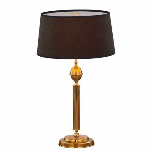 Casa Padrino Luxus Jugendstil Tischleuchte Gold / Braun / Schwarz H. 60 cm