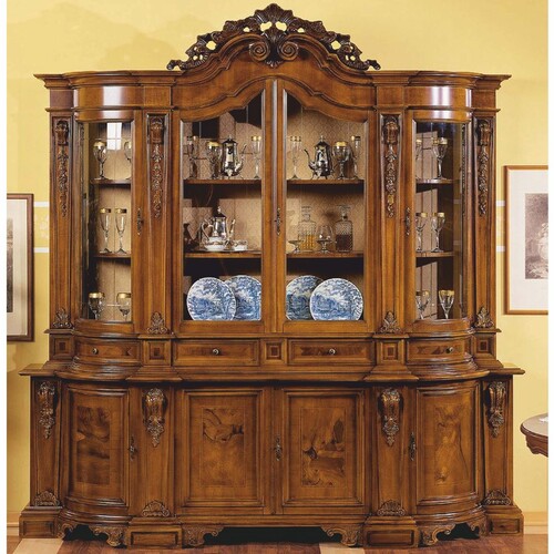 Casa Padrino Luxus Barock Vitrine Braun 241 x H. 255 cm - Barock M�bel - Made in Italy