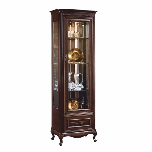 Casa Padrino Luxus Barock Vitrine Dunkelbraun 66,2 x H. 206,6 cm - Barock M�bel