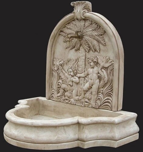 Casa Padrino Luxus Barock Wandbrunnen Beige 135 x H. 125 cm - Made in Italy