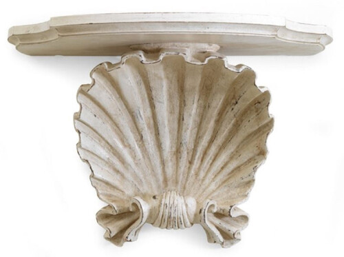 Casa Padrino Luxus Barock Wandkonsole Antik Cremewei� - Prunkvolle Massivholz Wanddeko Konsole im Barockstil - Barock Wanddeko - Barock M�bel - Luxus Qualit�t - Made in Italy