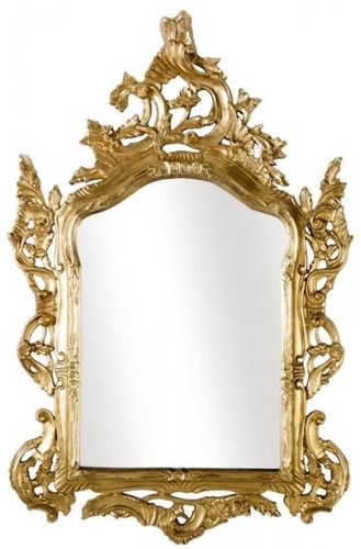 Casa Padrino Luxus Barock Wandspiegel Gold 82 x 6 x H. 128 cm - Prunkvoller Spiegel im Barockstil - Barock M�bel
