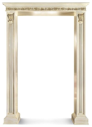 Casa Padrino Luxus Barock T�rrahmen Wei� / Gold 187 x H. 262 cm - Made in Italy