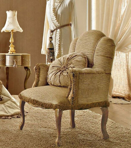Casa Padrino Luxus Barock Wohnzimmer Sessel Beige / Braun - Hochwertige Barock Wohnzimmer & Hotel M�bel - Erstklassische Qualit�t - Made in Italy