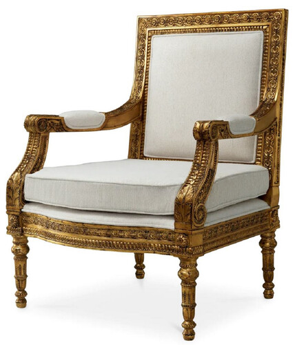 Casa Padrino Luxus Barock Mahagoni Sessel mit Sitzkissen Creme / Antik Gold - Prunkvoller Barockstil Wohnzimmer & Hotel Sessel - Barock Wohnzimmer & Hotel M�bel - Luxus Qualit�t