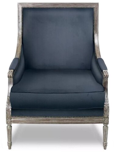 Casa Padrino Luxus Barock Wohnzimmer Sessel Blau / Antik Silber - Barock Wohnzimmer M�bel