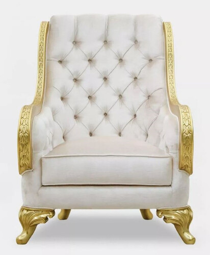 Casa Padrino Luxus Barock Wohnzimmer Sessel Hellgrau / Gold - Handgefertigter Barockstil Sessel - Luxus Wohnzimmer M�bel im Barockstil - Barock M�bel - Edel & Prunkvoll