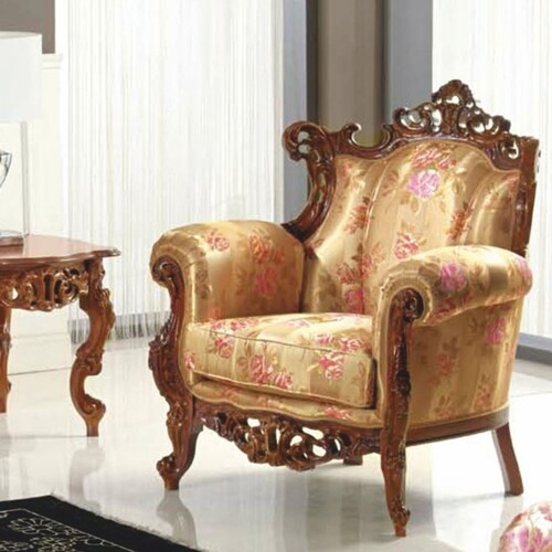 Casa Padrino Luxus Barock Wohnzimmer Sessel Gold / Braun - Made in Italy