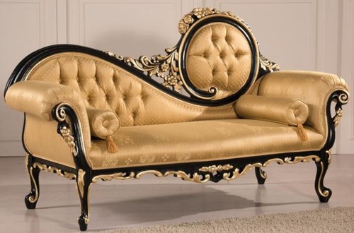 Casa Padrino Luxus Barock Wohnzimmer Sofa Gold / Schwarz 170 x 70 x H. 100 cm - Barockstil Wohnzimmer M�bel - Edel & Prunkvoll